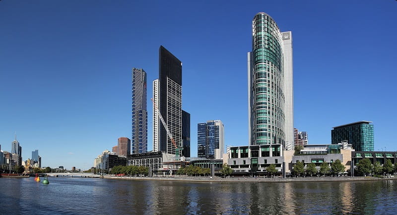 Der Crown Casino-Komplex in Melbourne. 