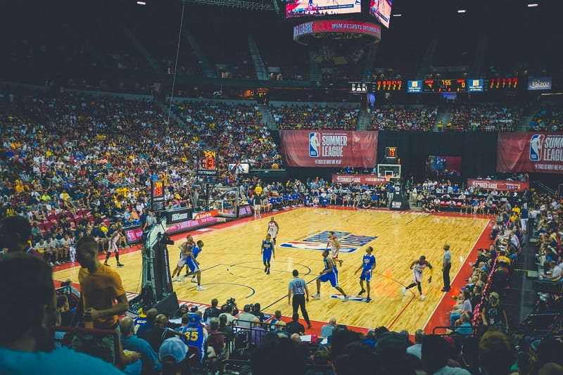 Ein Basketballspiel der US-amerikanischen NBA.