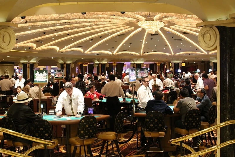 Der Pokerraum eines US-Casinos.