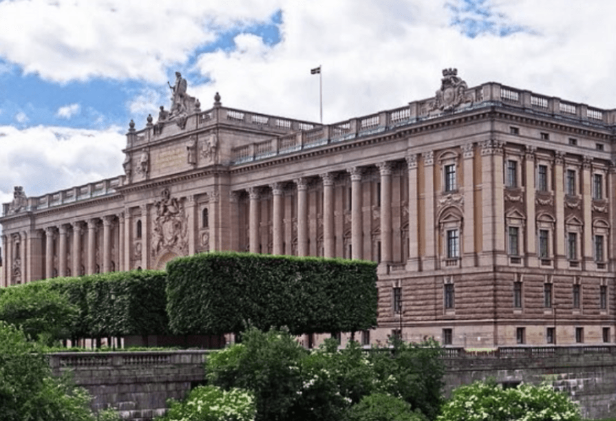 Der schwedische Reichstag in Stockholm. 