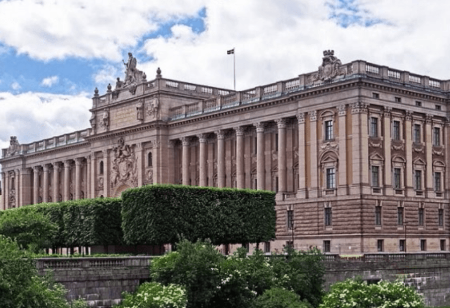 Der schwedische Reichstag in Stockholm.