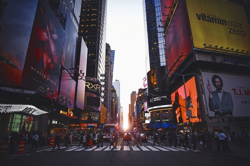Der Times Square von New York City.