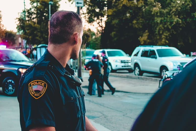 Eine Festnahme durch die US-Polizei. 