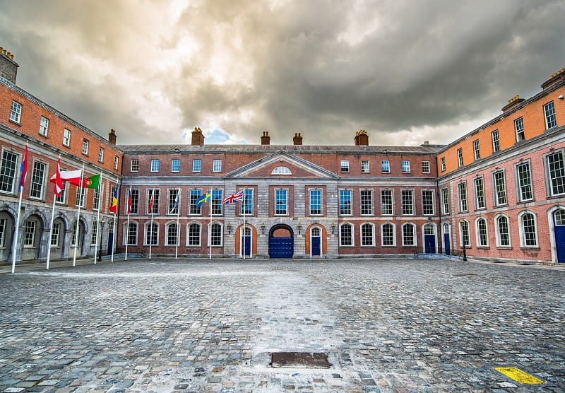 Eine historische Burg in Dublin.