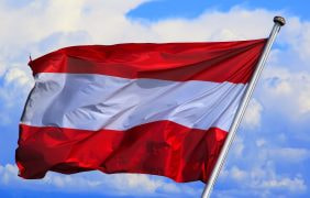 Die Flagge von Österreich.