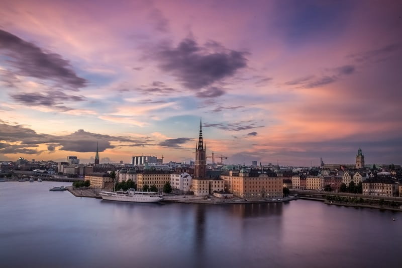 Ein Blick auf die Skyline von Stockholm.