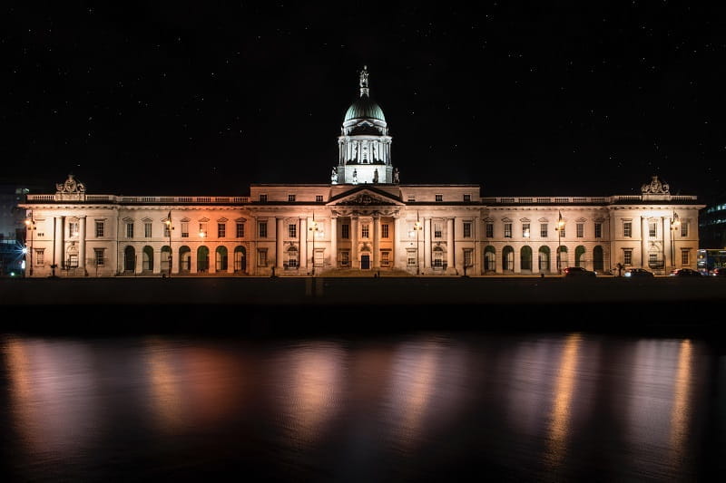 Ein Blick auf den irischen Regierungssitz in Dublin.