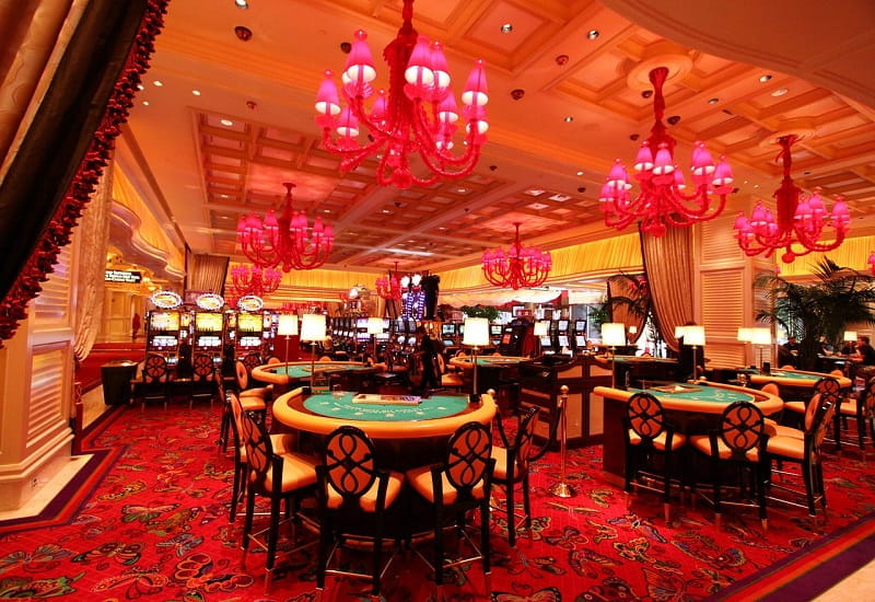 Die Spieltische eines Wynn-Casinos in Las Vegas.