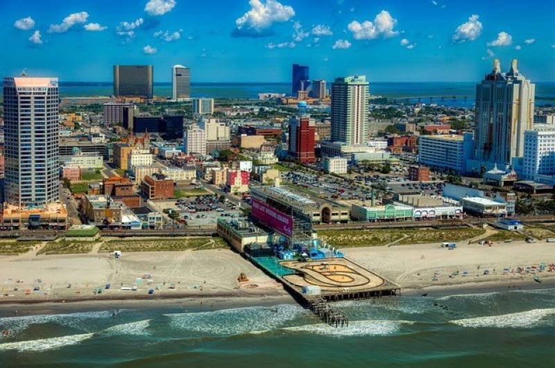 Die Küste von Atlantic City im US-Bundestaat New Jersey.