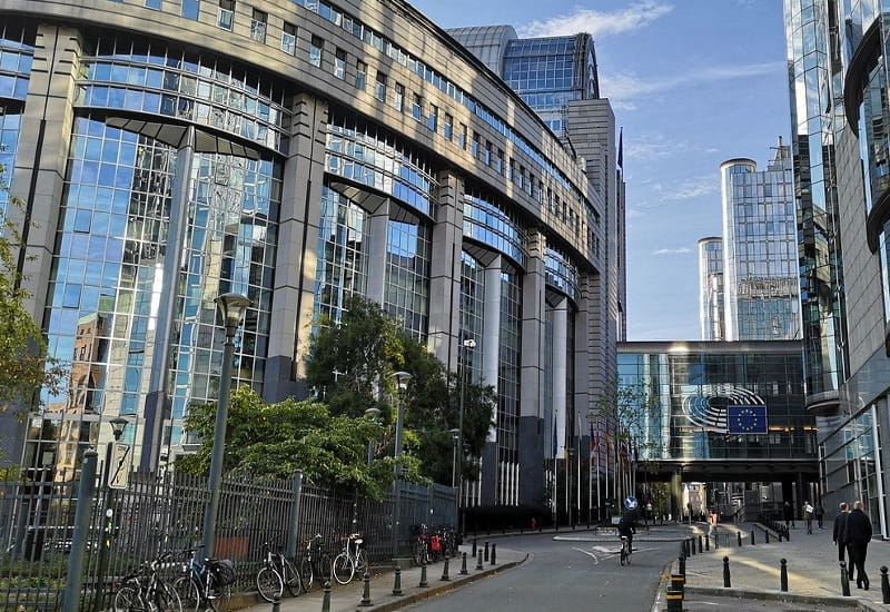 Das europäische Parlament in Brüssel.