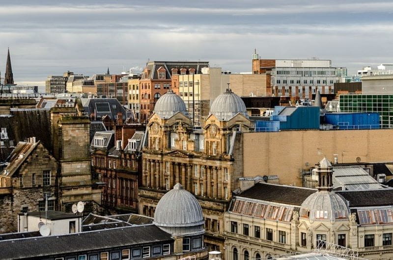 Die Stadt Glasgow in Schottland.