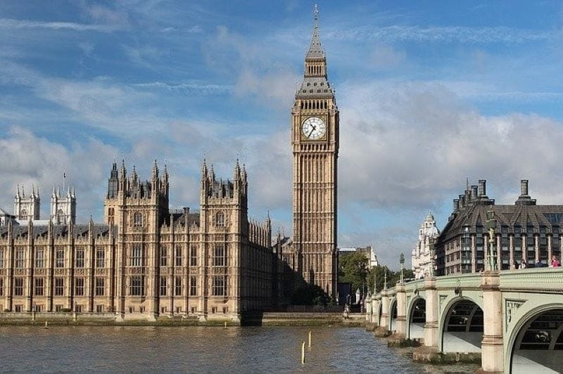 Das britische Parlament.