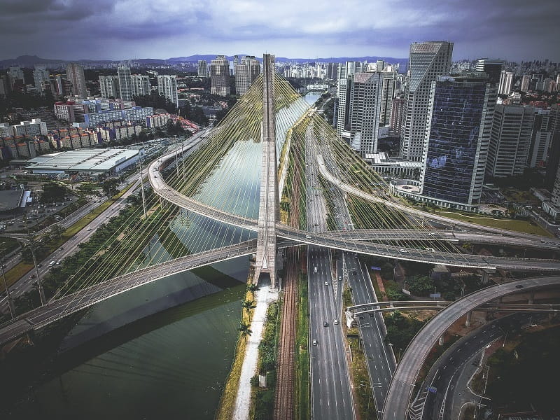 Das Stadtzentrum der brasilianischen Metropole Sao Paulo.