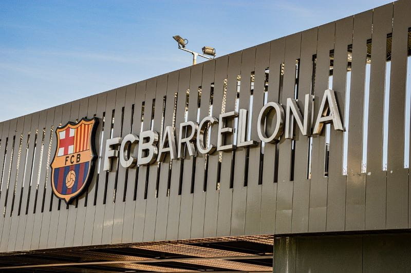 Schriftzug des FC Barcelona.