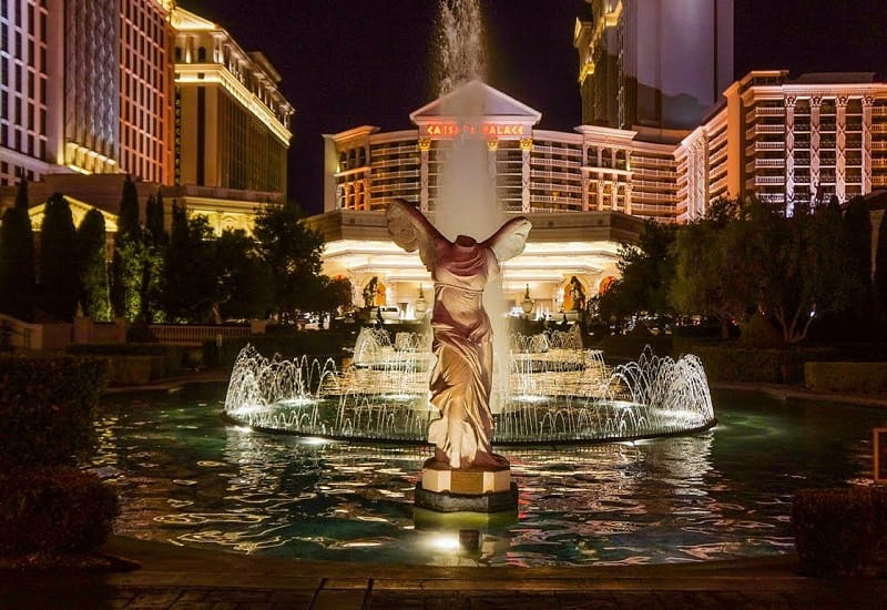Der Brunnen vor dem Caesars Palace in Las Vegas.