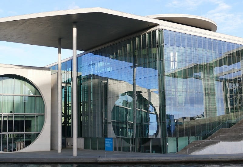 Das Kanzleramt in Berlin, Deutschland.