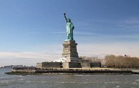 Die Freiheitsstatue von New York City.