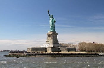 Die Freiheitsstatue von New York City.