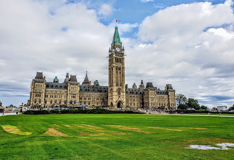 Das kanadische Parlamentsgebäude in Ottawa.