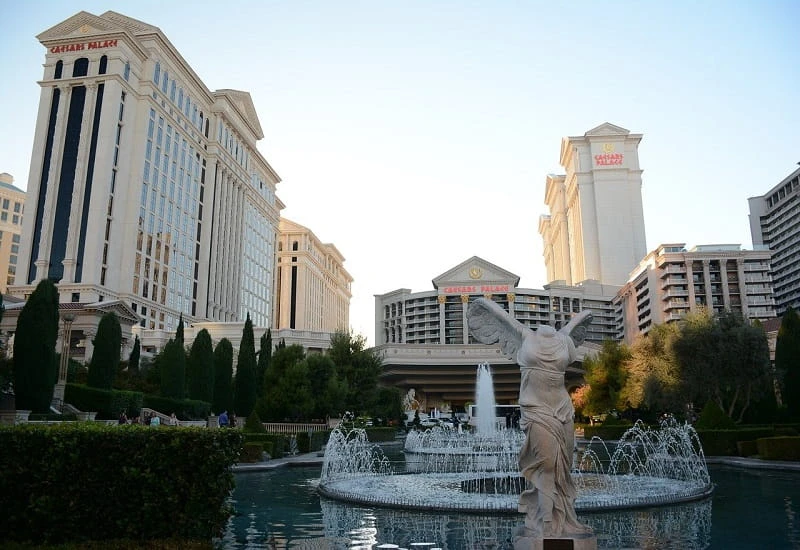 Die Brunnenanlage des Caesars Palace in Las Vegas.