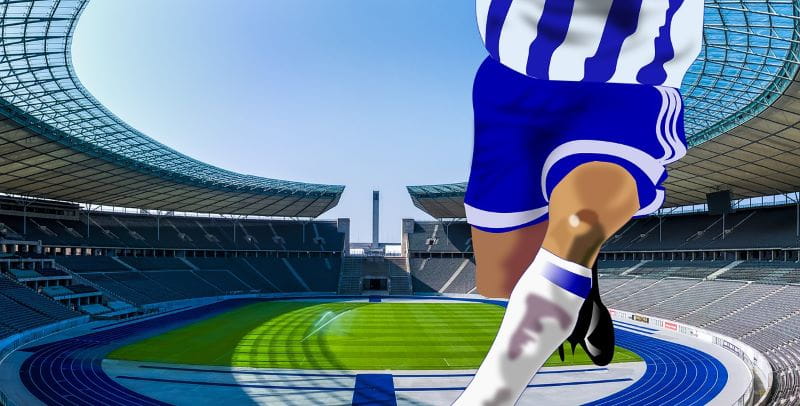 Herthas Fußballstadion Berlin.