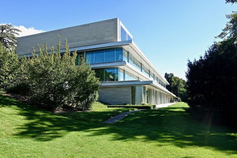 Der Hauptsitz der UEFA in Nyon, Schweiz.