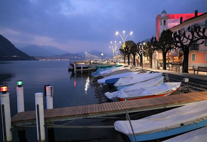 Die Promenade von Campione d’Italia am Luganersee.