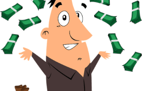 Ein Mann mit viel Bargeld.