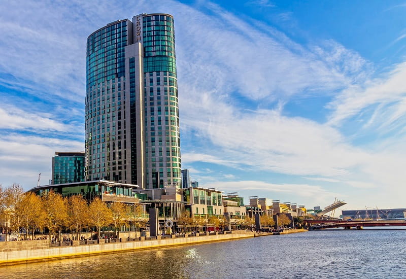 Das Crown Resorts in Melbourne, Australien.