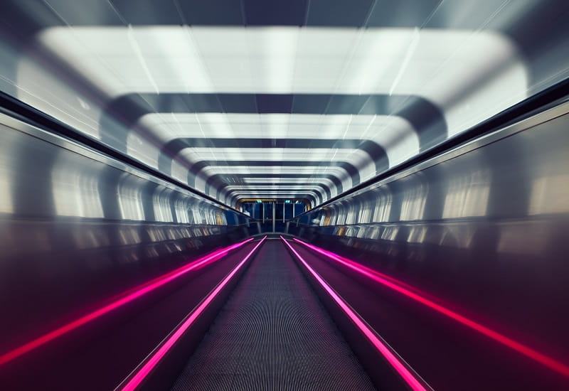 Ein U-Bahntunnel in Oslo, Norwegen.