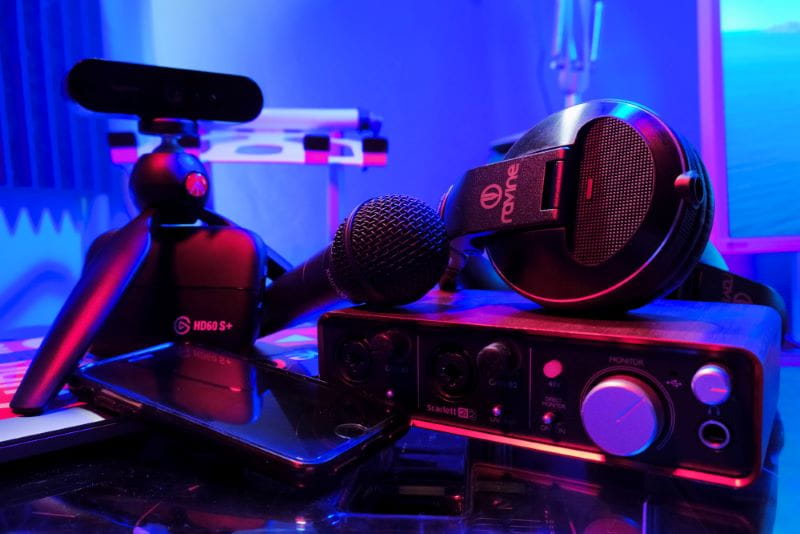 Aufnahmestudio als Symbolbild für die Grundausrüstung der Streamer.