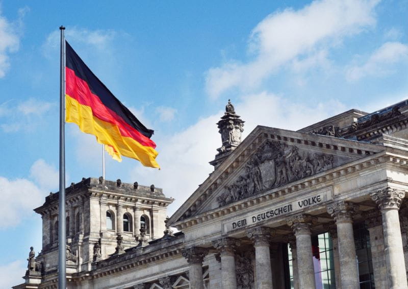 Deutschland Flagge als Symbol für den anstehenden Länderspiele.