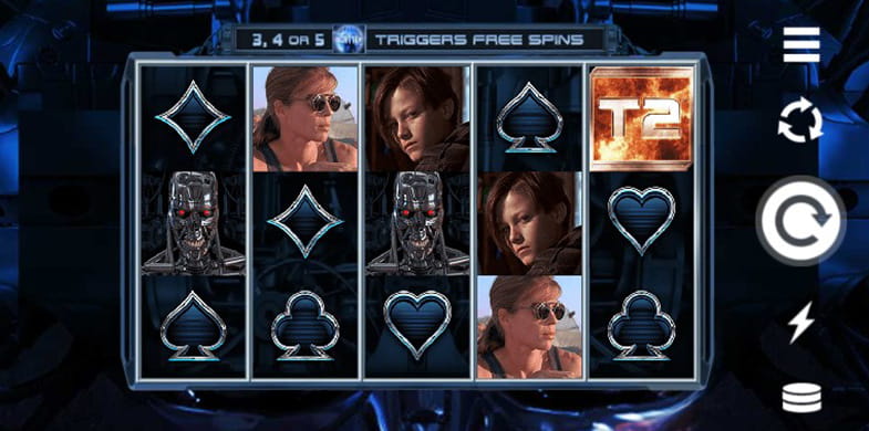 Die Ansicht des Online Slot terminator 2.