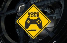 Ein Banner für Videospiele mit einem Ladebalken.