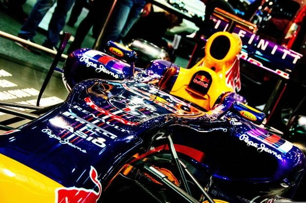 Der Rennwagen von Red Bull Racing.