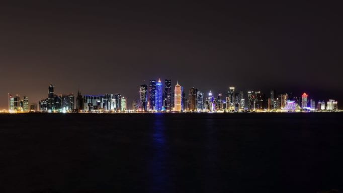 Blick auf die Skyline von Doha.