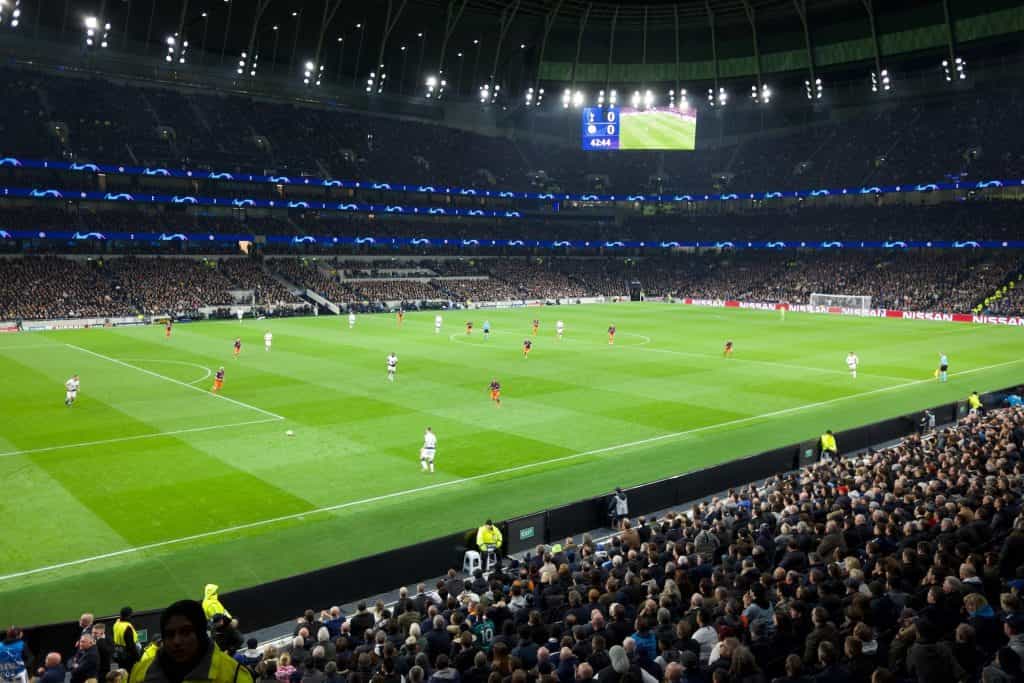 Das Stadion von Tottenham Hotspur während eines Ligaspiels