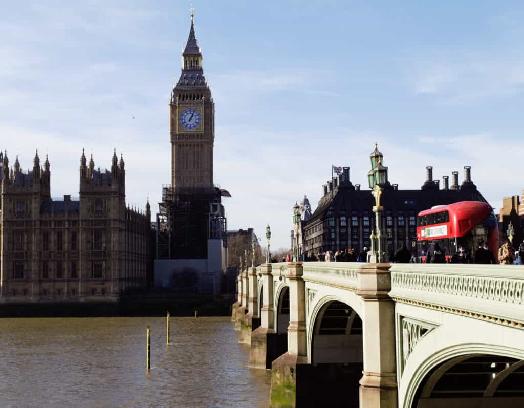 Jembatan Westminster, Big Ben, dan Gedung Parlemen