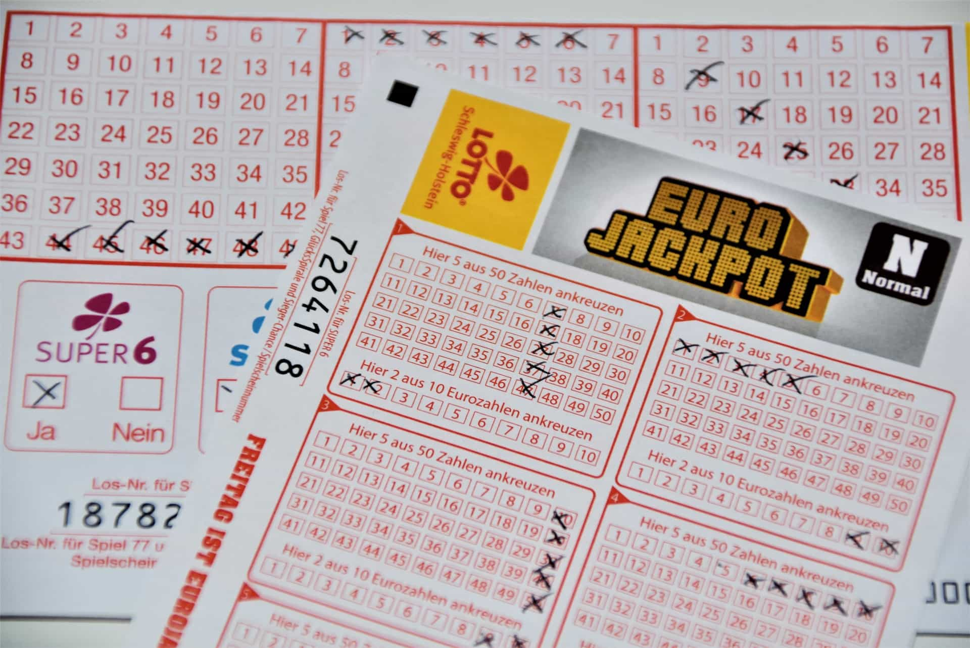 Slip Eurojackpot yang telah selesai