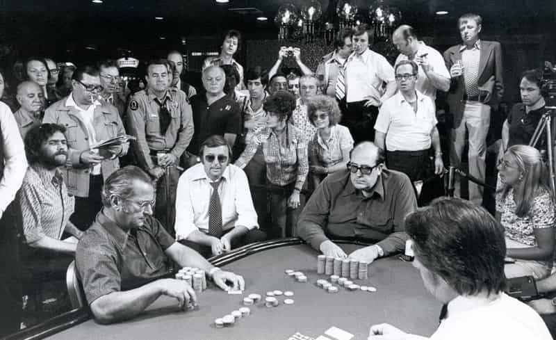 Final Table bei der WSOP im Jahr 1976 mit Doyle Brunson