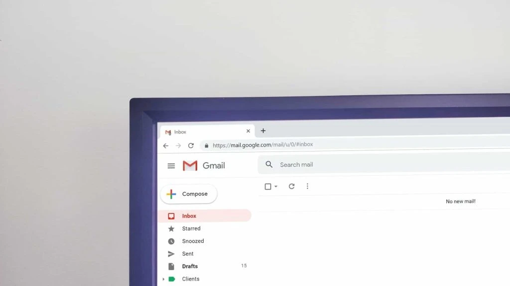 Ein geöffnetes Gmail-Postfach