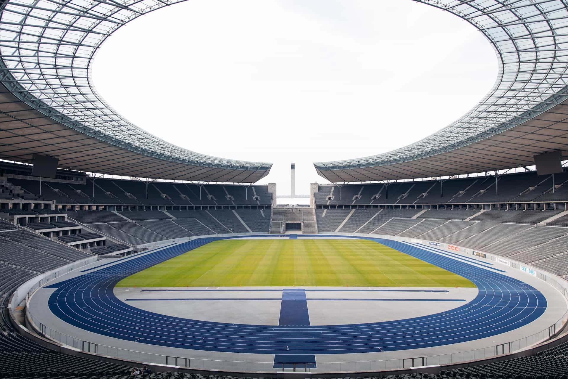 Eine Aufnahme des Berliner Olympiastadions von innen