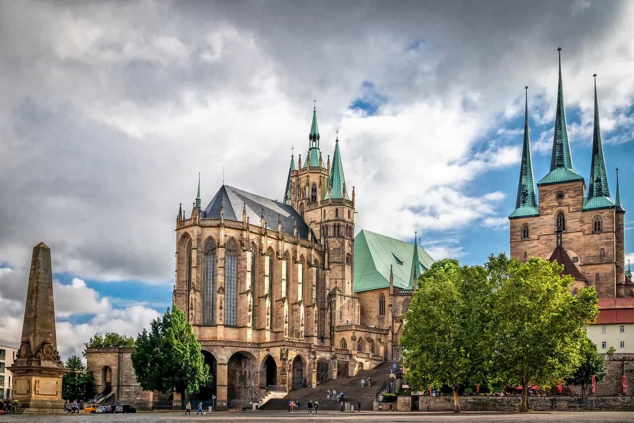 Der Dom in Erfurt, der Landeshauptstadt von Thüringen.