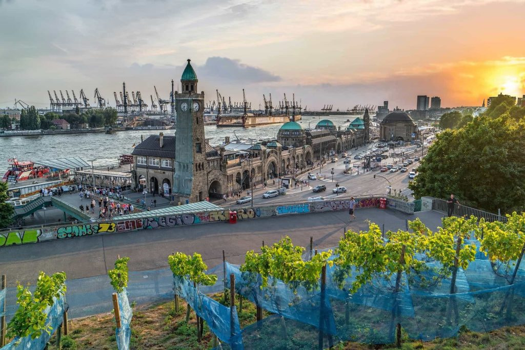 Blick auf den Hamburger Hafen