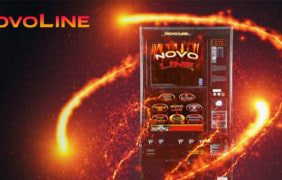 Ein Spielautomat mit dem Wort 