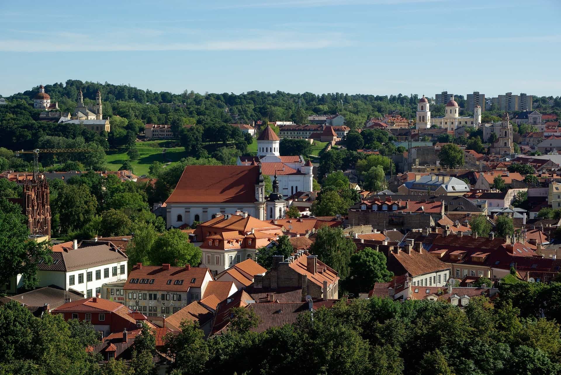 Die Hauptstadt von Litauen, Vilnius, von oben