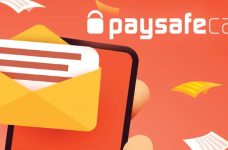 Das paysafecard Logo und ein Smartphone mit einer Animation einer Rechnung.