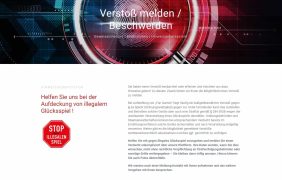 Screenshot der Website illegales-spiel.de