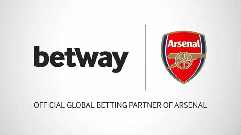 Offizielles Sponsoring-Banner von Betway und Arsenal London