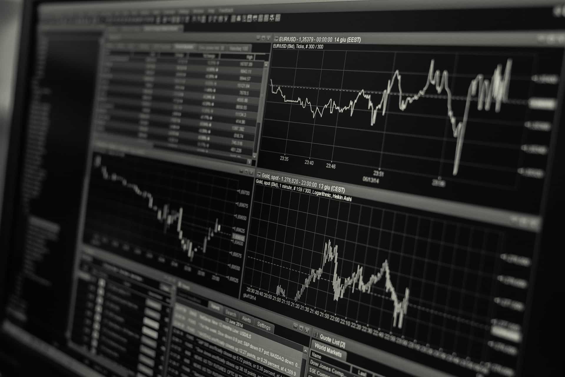 Chartkurve auf einem Monitor 